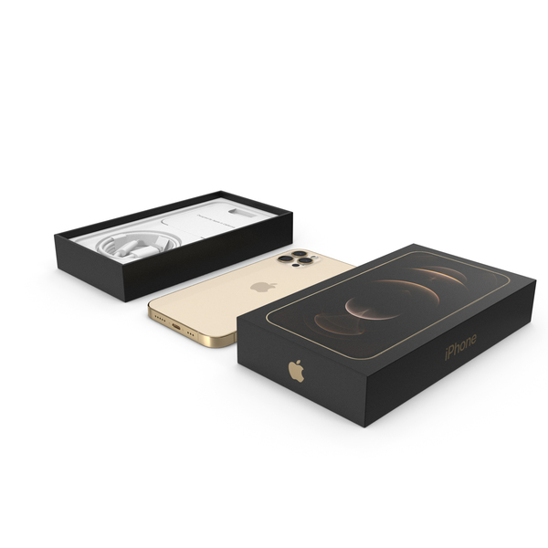 Smartphone: iPhone 12 Pro Unboxed Gold PNG & PSD Images