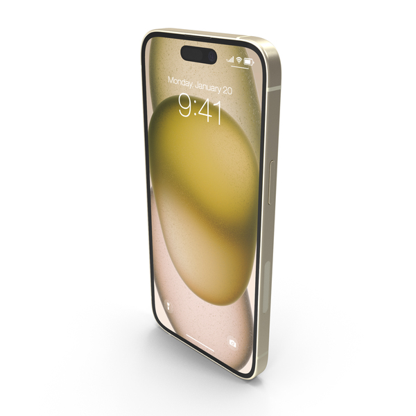 Smartphone Camera: IPhone 15 Yellow PNG & PSD Images