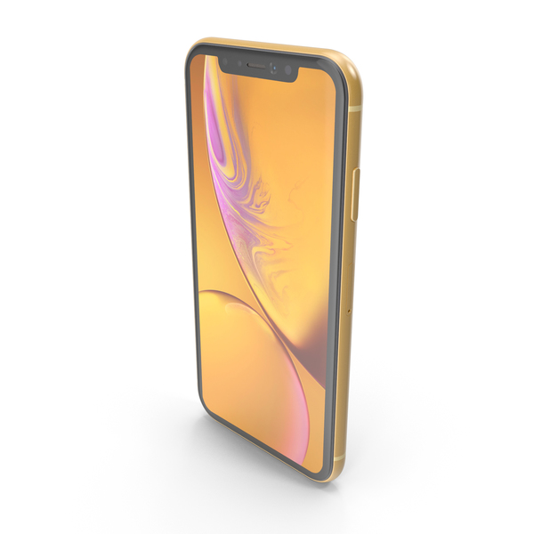 Smartphone: iPhone XR Yellow PNG & PSD Images