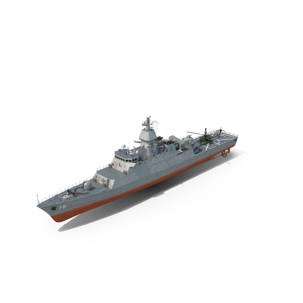 Iranian Destroyer Deylaman With Helicopter PNG & PSD Images