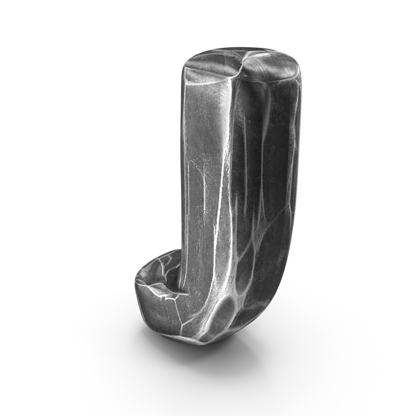 Iron Roman Alphabet J PNG & PSD Images