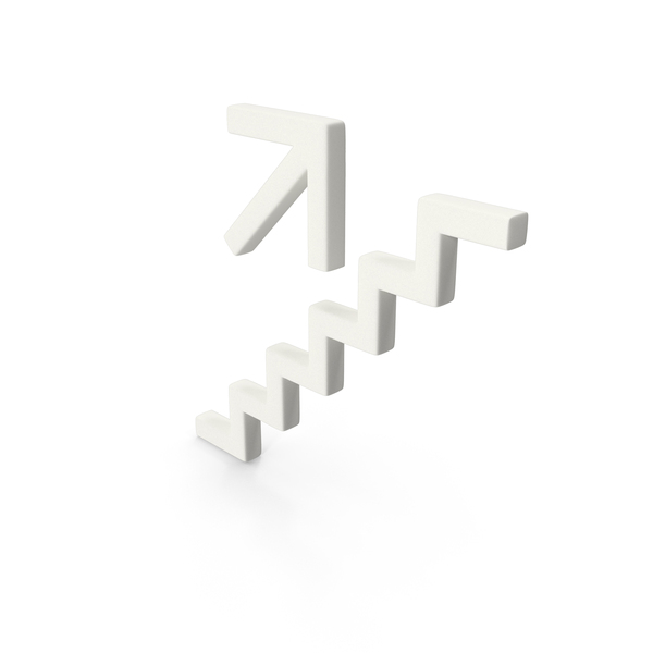 Directional Arrow: Iron Stairs Up Right PNG & PSD Images