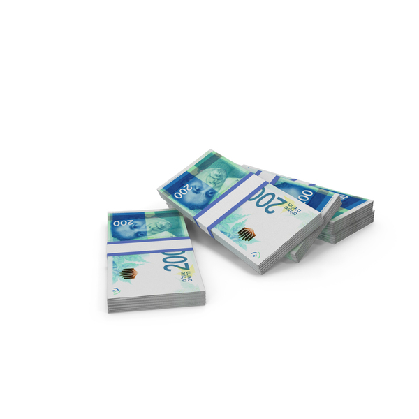 Currency: Israel 200 Shekels Money Notes Lots Ground PNG & PSD Images