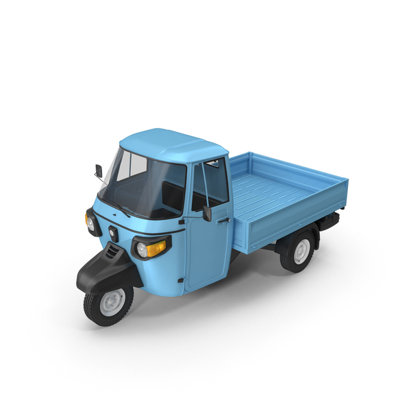 运输卡车：意大利Trike Pickup PNG和PSD图像