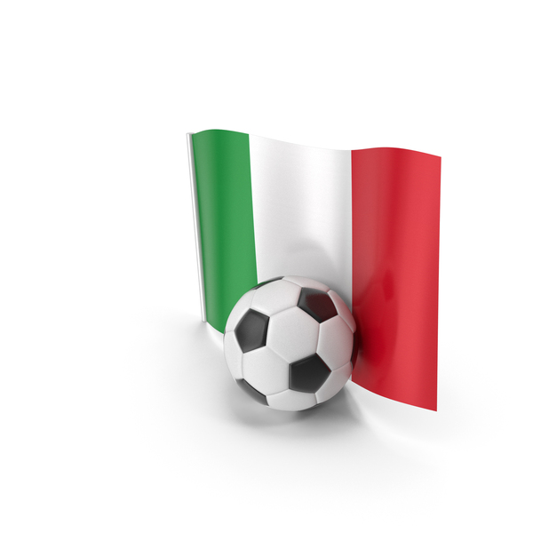 Italy Flag With Foot Ball PNG & PSD Images