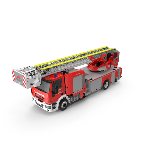 Ladder: Iveco FF160 Magirus Fire Truck PNG & PSD Images