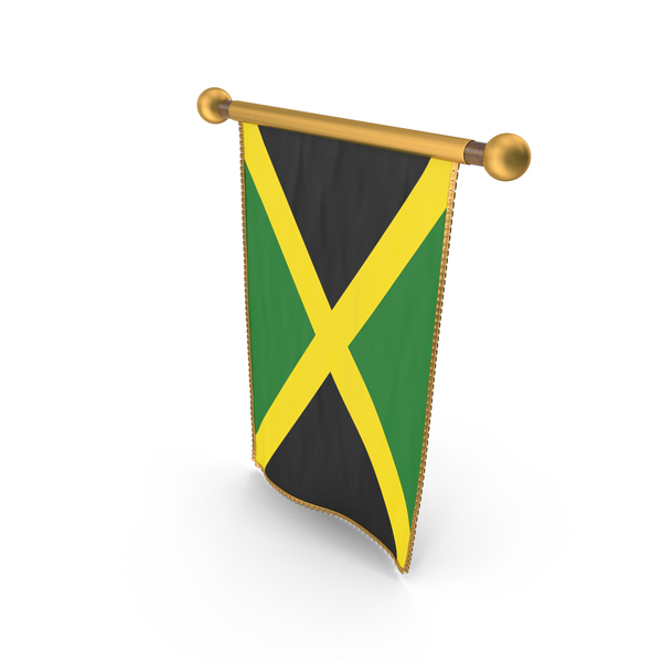 Jamaica Country Hanging Flag Design PNG & PSD Images