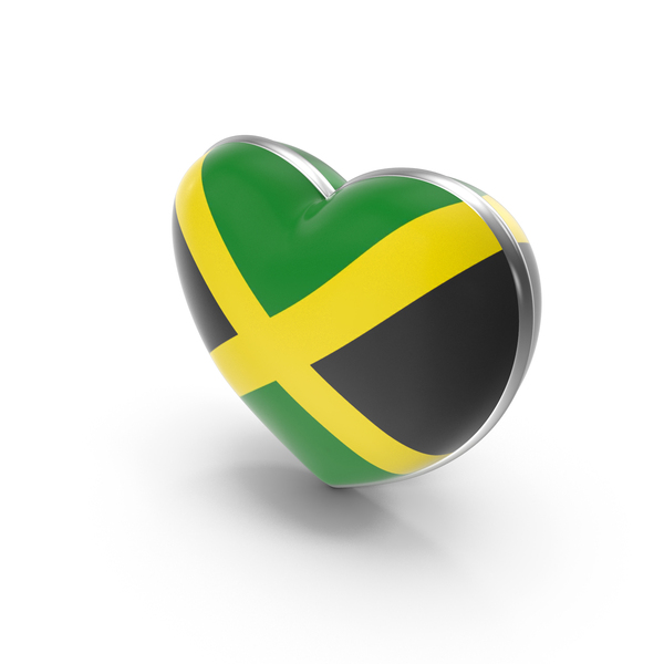 Jamaica Country Heart Flag Dual Shade Metallic Solid PNG & PSD Images Jamaica Country Heart Flag Dual Shade Metallic Solid PNG & PSD Images