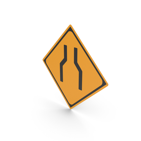 Japanese Sign Road Narrows on Both Sides PNG Images & PSDs for Download ...