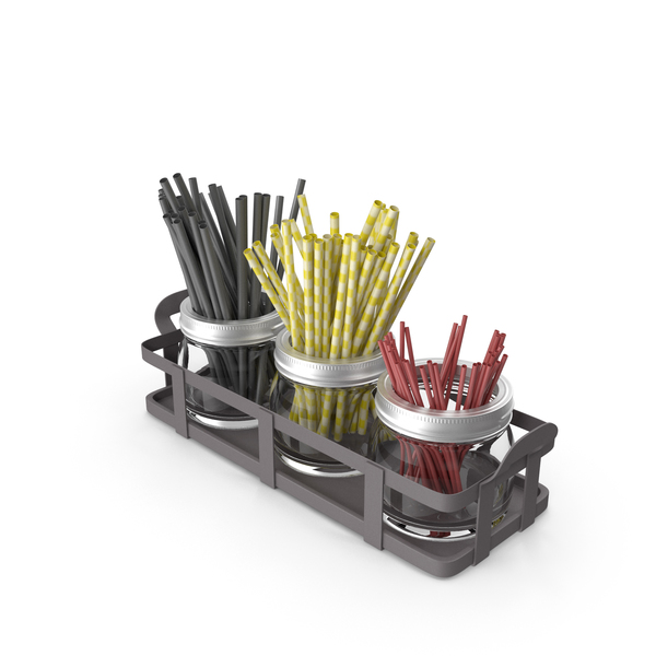 Jar Straw and Stick Holder PNG & PSD Images