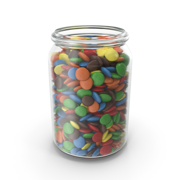 Candy: Jar with Colored Chocolate Buttons PNG & PSD Images Candy: Jar with Colored Chocolate Buttons PNG & PSD Images