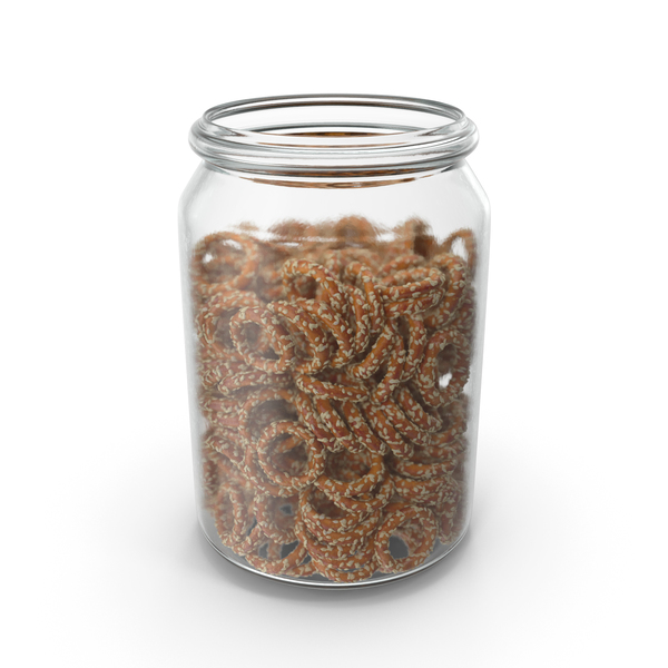 Pretzel: Jar With Sesame Rings PNG & PSD Images Pretzel: Jar With Sesame Rings PNG & PSD Images
