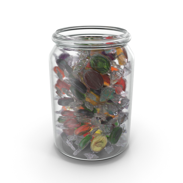 Hard: Jar with Wrapped Oval Candy PNG & PSD Images