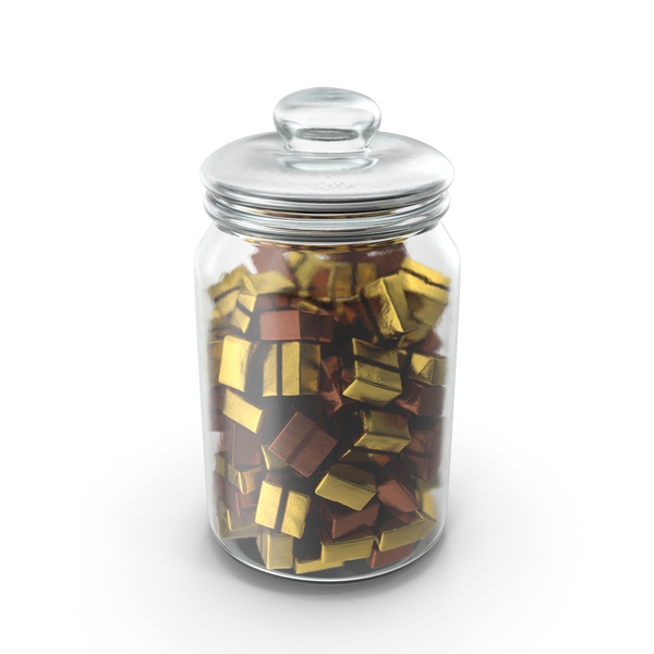 Jar with Wrapped Square Chocolate Candy PNG & PSD Images Jar with Wrapped Square Chocolate Candy PNG & PSD Images