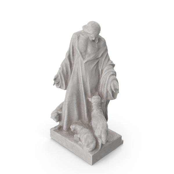 Statue: Jesus with Sheep Marble PNG & PSD Images Statue: Jesus with Sheep Marble PNG & PSD Images