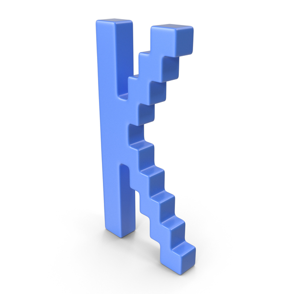 Language: K  Letter Blue PNG & PSD Images