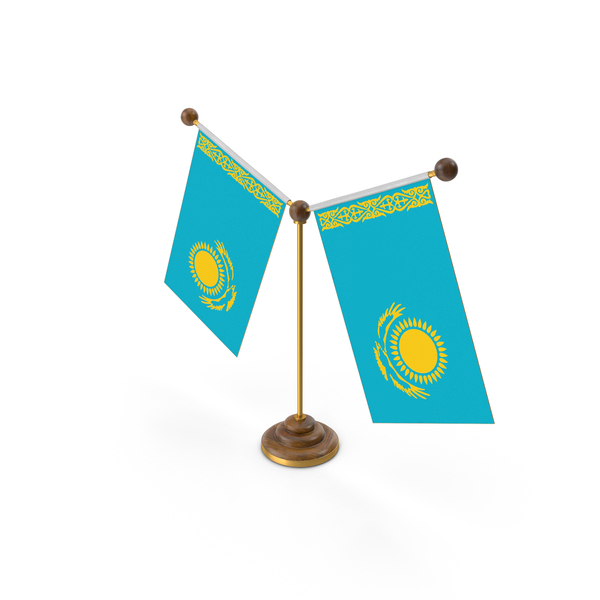 Kazakhstan Country Y Shaped Double Table Flag Stand PNG & PSD Images Kazakhstan Country Y Shaped Double Table Flag Stand PNG & PSD Images