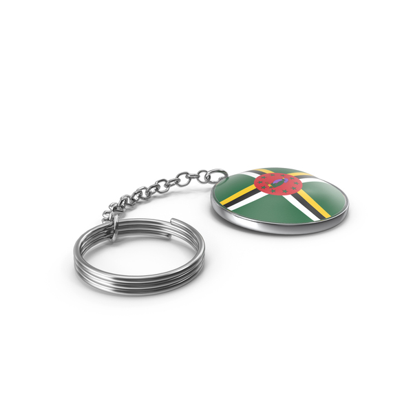 Keychain of a Dominica Flag PNG & PSD Images