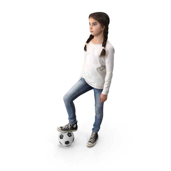 Girl: Kid Football Player Posed PNG & PSD Images Girl: Kid Football Player Posed PNG & PSD Images