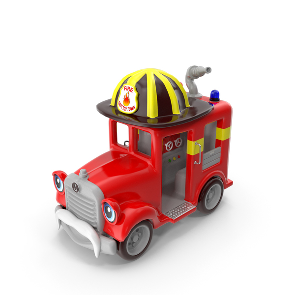 Cartoon Car: Kiddie Ride Fire Truck PNG & PSD Images