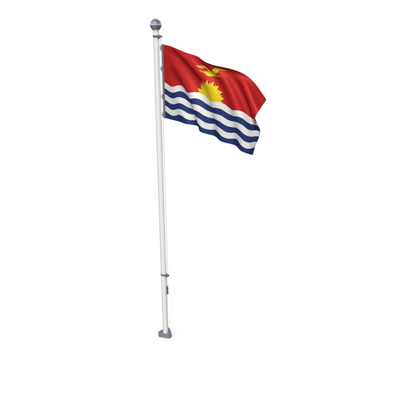 Kiribati Cloth Flag Stand PNG & PSD Images