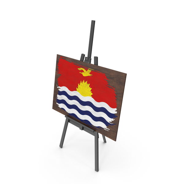 Easel: Kiribati Country Flag Paint On Wooden Board PNG & PSD Images Easel: Kiribati Country Flag Paint On Wooden Board PNG & PSD Images