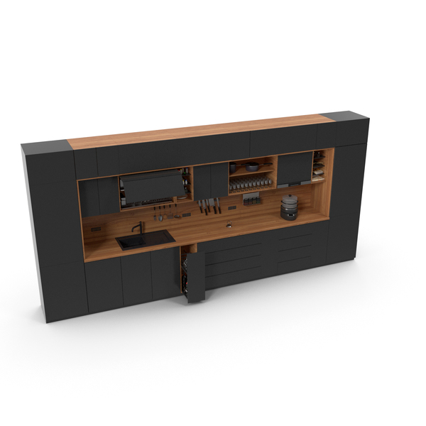 Kitchen Furniture Set Dark PNG & PSD Images Kitchen Furniture Set Dark PNG & PSD Images