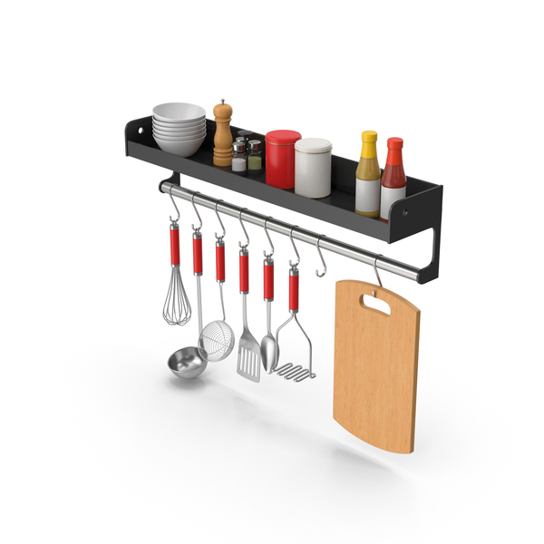 Serving Spoon: Kitchen Rack Set Red PNG & PSD Images Serving Spoon: Kitchen Rack Set Red PNG & PSD Images