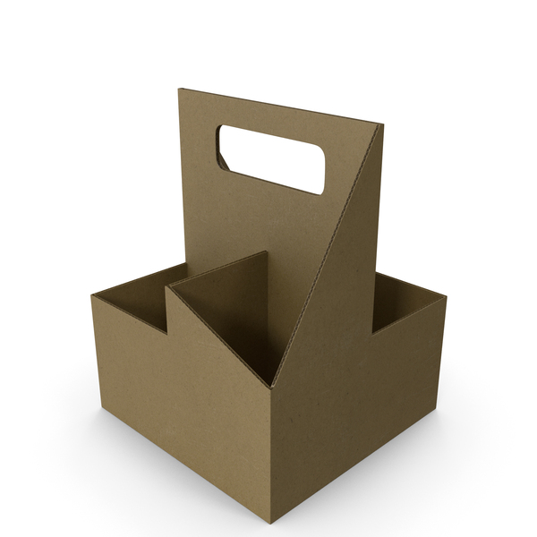 Fast Food Drink: Kraft 4 Cup Carrier with Handle PNG & PSD Images Fast Food Drink: Kraft 4 Cup Carrier with Handle PNG & PSD Images