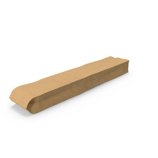 Kraft Paper Bag for Baguette Empty PNG & PSD Images