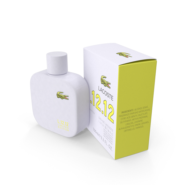 Perfume Bottle: Lacoste L 12 12 Blanc Limited Edition PNG & PSD Images Perfume Bottle: Lacoste L 12 12 Blanc Limited Edition PNG & PSD Images