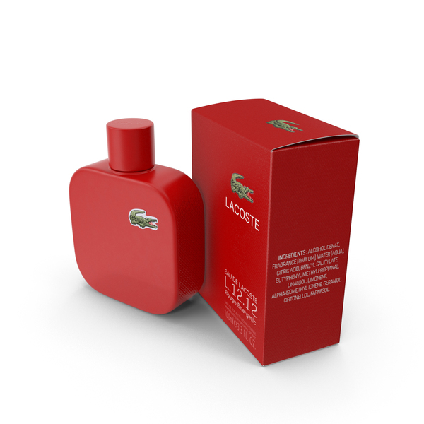 Perfume Bottle: Lacoste L 12 12 Rouge Energetic PNG & PSD Images Perfume Bottle: Lacoste L 12 12 Rouge Energetic PNG & PSD Images