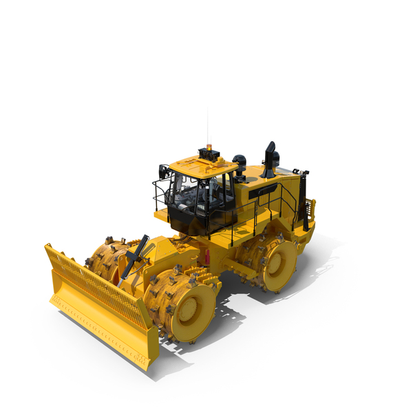 Landfill Wheeled Bulldozer Compactor PNG & PSD Images