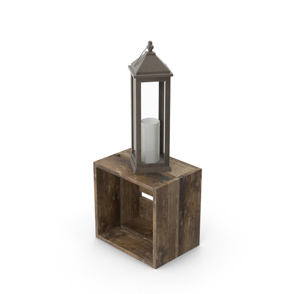 Lantern on Wooden Crate PNG & PSD Images Lantern on Wooden Crate PNG & PSD Images