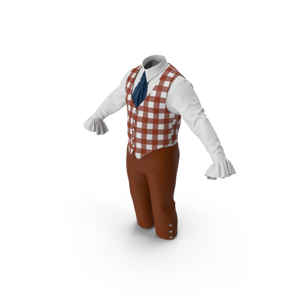 Costume: Lantern Sleeves Shirt With Vest And Short Pants PNG & PSD Images