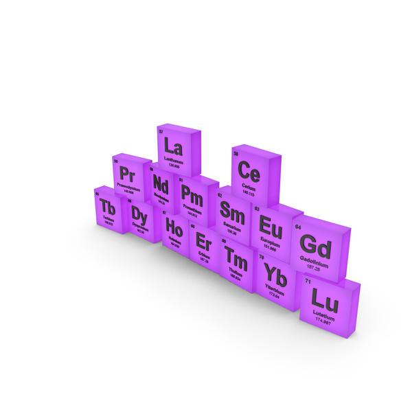 Periodic Table: Lanthanide Elements PNG & PSD Images Periodic Table: Lanthanide Elements PNG & PSD Images