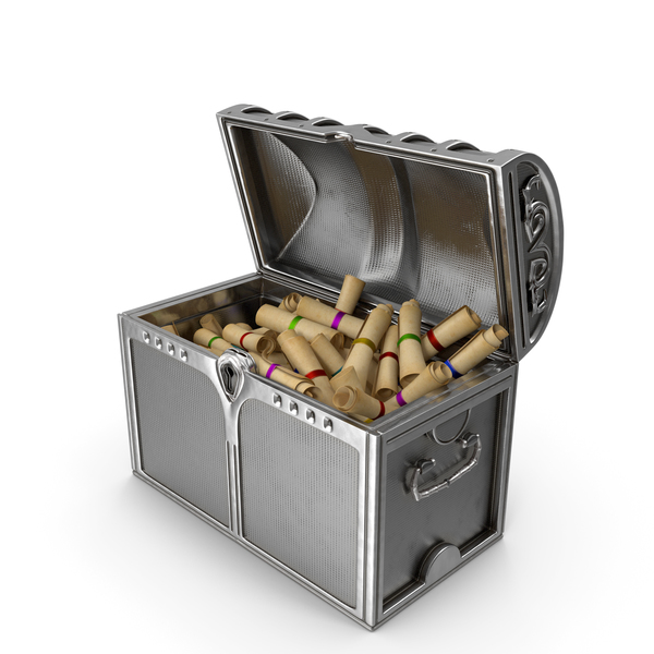 Scroll: Large Silver Chest With Scrolls PNG & PSD Images Scroll: Large Silver Chest With Scrolls PNG & PSD Images