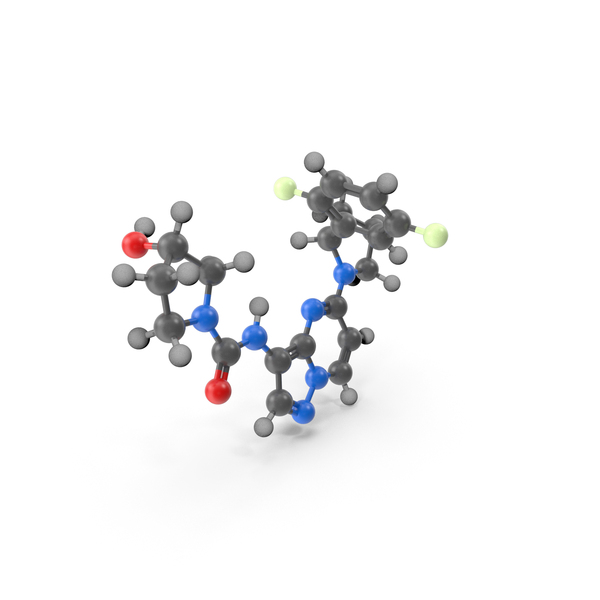 Larotrectinib (Vitrakvi) Molecule PNG & PSD Images Larotrectinib (Vitrakvi) Molecule PNG & PSD Images