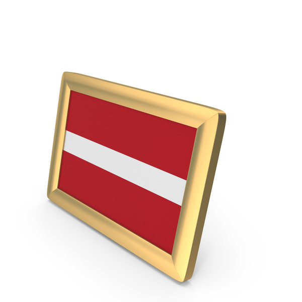 Picture: Latvia Flag Golden Desktop Photo Frame PNG & PSD Images