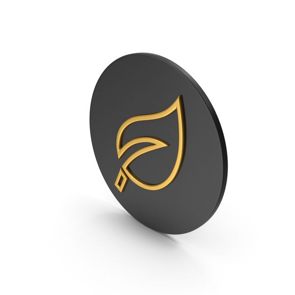 Computer: Leaf Gold Icon PNG & PSD Images