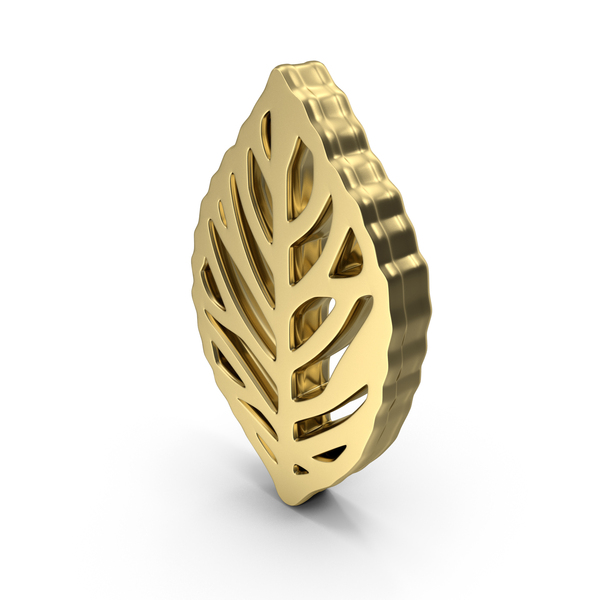 Leaf Symbol Gold PNG & PSD Images