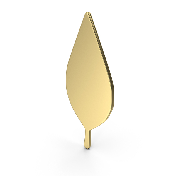 Leaf Symbol Gold PNG & PSD Images