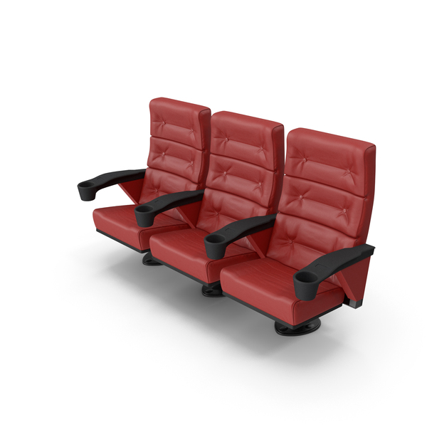 Theatre Chair: Leather Cinema Chairs for Three Places Red PNG & PSD Images Theatre Chair: Leather Cinema Chairs for Three Places Red PNG & PSD Images