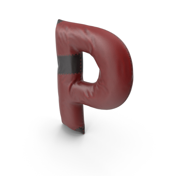 Language: Leather Letter P PNG & PSD Images