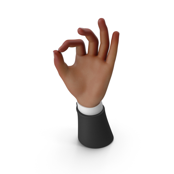 Cartoon: Left Hand Gestures Ok Super Good PNG & PSD Images