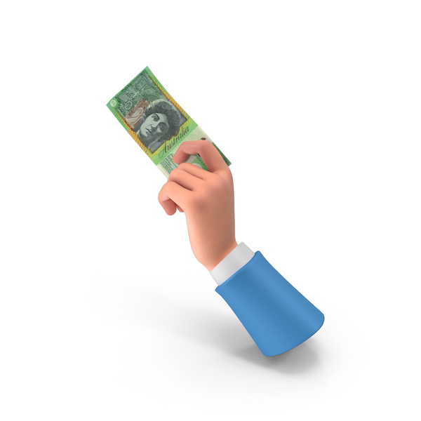 One Hundred Bill: Left Hand Holding Australian Dollar Note Money PNG & PSD Images
