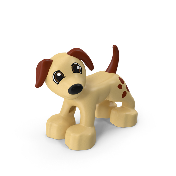 Toy: Lego Duplo Dog with Brown Spots PNG & PSD Images