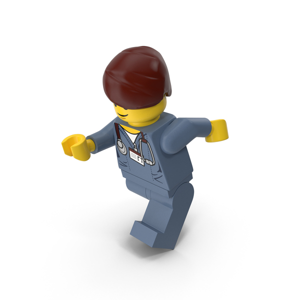 People: Lego Man Doctor Running PNG & PSD Images
