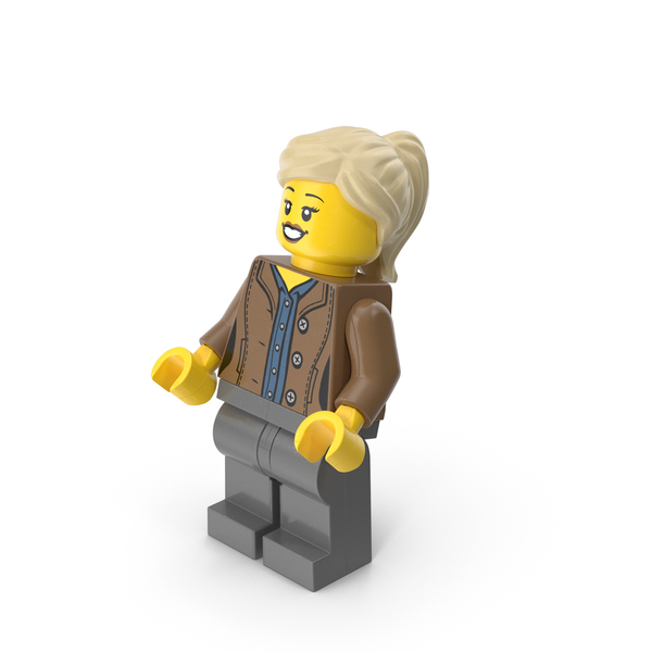 People: Lego Minifigure Female Bent Up PNG & PSD Images