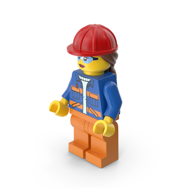 People: Lego Minifigure Female Worker PNG & PSD Images